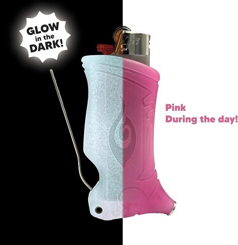 Toker Poker - Bic Lighter Sleeve Glow in The Dark - All Inclusive Tool for Camping and Other (Glow Pink) in Kuwait