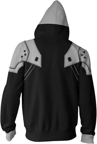 البالغين من Sephiroth Hoodie Costume FF7 Remake Cosplay zip up stack in Saudi Arabia