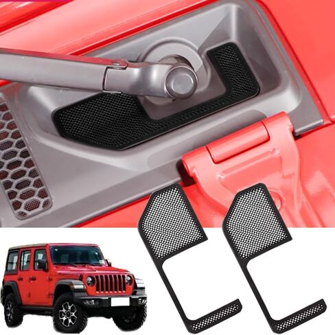 تغطية ممسحة الزجاج الأمامي من جيب رانجلر JL JLU & Gladiator JT 2018-2024 2025 غطاء إطار الزجاج الأمامي من الفولاذ المقاوم للصدأ الملحقات الخارجية (الفضة) in Kuwait