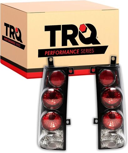 TRQ 2 Piece Driver & Passenger Side Tail Light Assembly Set Black Housing Compatible with 1996-2002 Chevrolet Express 1500 2500 3500 GMC Savana 1500 2500 3500 GM2800156 GM2801156 GM2818194 GM2819194 in Saudi Arabia