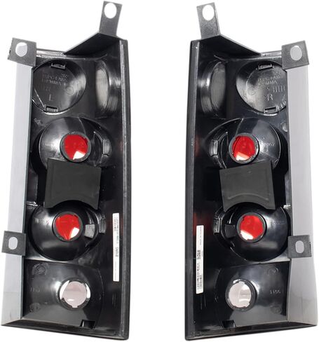 TRQ 2 Piece Driver & Passenger Side Tail Light Assembly Set Black Housing Compatible with 1996-2002 Chevrolet Express 1500 2500 3500 GMC Savana 1500 2500 3500 GM2800156 GM2801156 GM2818194 GM2819194 in Saudi Arabia