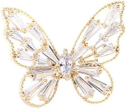 14K Gold Hollow Butterfly Brooch Pin, Unique Cut Animal Collar Pin, Suit Coat Accessory, Gold Pins for Women in Saudi Arabia