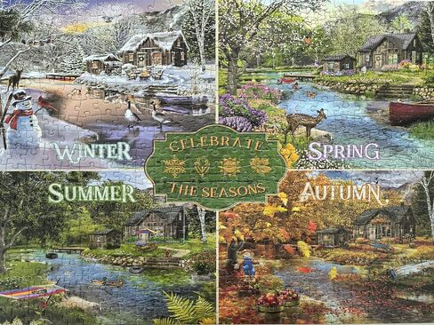 500 Piece Puzzles for Adults - Difficult Jigsaw Puzzles for Adults Challenging - Kitchen Kittens and Donuts in Saudi Arabia