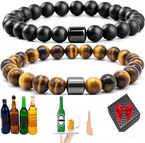 2 PCS Anti Alcohol Bracelet-Reduce the Urge to Drink Cravings-Stop Drinking Alcohol Manifestation Bracelets -Adjustable Anti-Alcohol Bracelet-for Women/Men in Saudi Arabia
