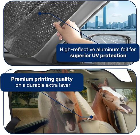 Funny Llama Windshield Sun Shade for Car SUV Truck (55x30 Inches), Sun Shade Windshield, Shades for Front Windows, Sunshade for Car Windshield, Protector Blocks UV in Kuwait