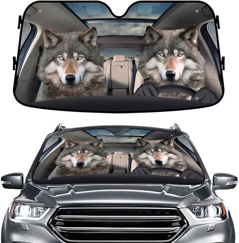 Funny Llama Windshield Sun Shade for Car SUV Truck (55x30 Inches), Sun Shade Windshield, Shades for Front Windows, Sunshade for Car Windshield, Protector Blocks UV in Kuwait