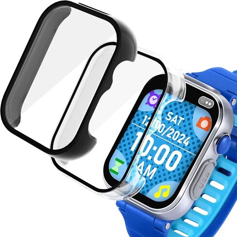 حامي شاشة Newjourney لـ VTech Kidizoom Smartwatch DX4 ، حزمة 2 ، غطاء صلب كامل مع المصد (واضح+واضح) in Kuwait