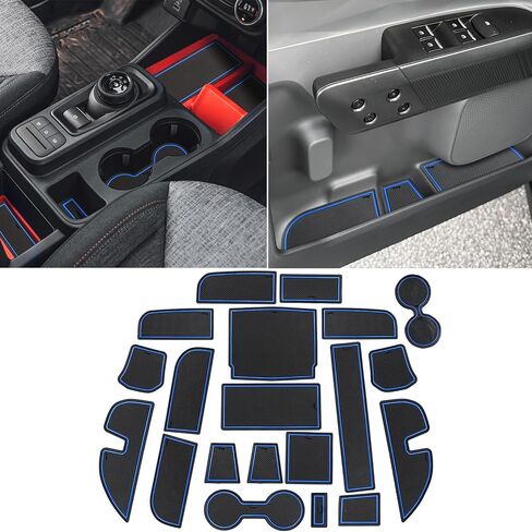 Auovo Cup Holder Insert Compatible with Ford Maverick Accessories 2022 2023 2024 2025 Center Console Cup Holder Liners Door Pocket Liners 20pcs (Orange Trim) (Not Fit 2025 Model with Wireless Charge) in Saudi Arabia