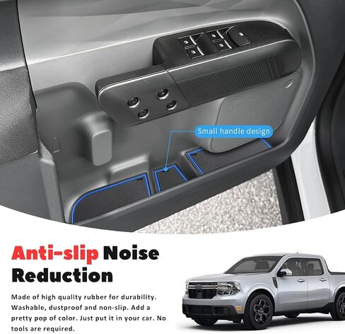 Auovo Cup Holder Insert Compatible with Ford Maverick Accessories 2022 2023 2024 2025 Center Console Cup Holder Liners Door Pocket Liners 20pcs (Orange Trim) (Not Fit 2025 Model with Wireless Charge) in Saudi Arabia