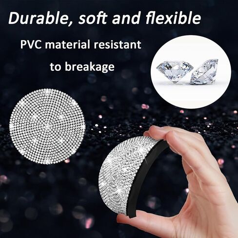 Coaster 4pcs Bling Car Custer Coaster ، 2.75 بوصة مضادة للانزلاق الصدمة بلينج كونستون إدراج كأس السيارة ، الملحقات الداخلية للسيارات للفتيات النسائي (الوردي) in Kuwait