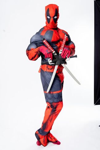 Marvel Rubie's Men's Universe Classic Muscle Chest Deadpool Costume in Saudi Arabia