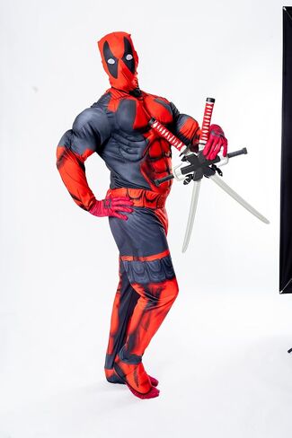 Marvel Rubie's Men's Universe Classic Muscle Chest Deadpool Costume in Saudi Arabia