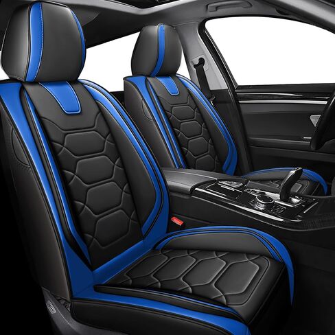 Car Seat Covers Fit for Toyota 4Runner 2000-2023,2 Seats Comfort Non-Slip Seat Covers Airbag Compatible,Waterproof Leather Seat Covers(Standard 2 Seats, Black Blue) in Saudi Arabia
