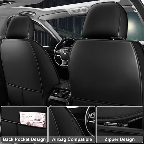 Car Seat Covers Fit for Toyota 4Runner 2000-2023,2 Seats Comfort Non-Slip Seat Covers Airbag Compatible,Waterproof Leather Seat Covers(Standard 2 Seats, Black Blue) in Saudi Arabia