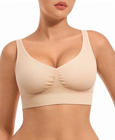 يشعر Bralettes بالنساء للنساء لا يرتاحون في كل يوم حمالات ديب ديب ضد تغطية كاملة داعمة سلسة. in Kuwait
