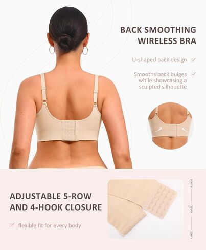 يشعر Bralettes بالنساء للنساء لا يرتاحون في كل يوم حمالات ديب ديب ضد تغطية كاملة داعمة سلسة. in Kuwait