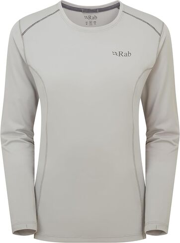 قوة Rab Women's Ls Tee-تي شيرت خفيفة الوزن لأكمام طويلة للمشي لمسافات طويلة والتسلق والركض in Kuwait