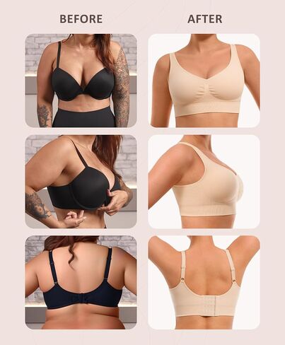 يشعر Bralettes بالنساء للنساء لا يرتاحون في كل يوم حمالات ديب ديب ضد تغطية كاملة داعمة سلسة. in Kuwait