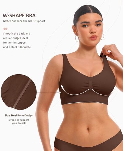 يشعر Bralettes بالنساء للنساء لا يرتاحون في كل يوم حمالات ديب ديب ضد تغطية كاملة داعمة سلسة. in Kuwait