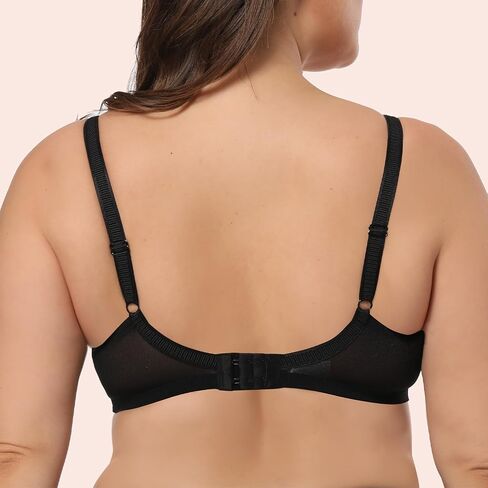 Women's Bra Plus Size Full Coverage Supportive T-Shirt Bras Underwire Bralette Smooth Seamless in Kuwait