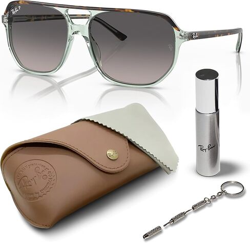 Ray-Ban RB2205 Bill One Square-Round Groud Groud Grade مع حزمة مجموعة النظارات الرسمية in Kuwait