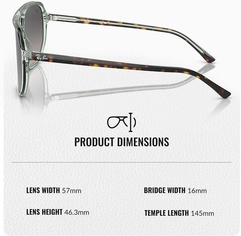 Ray-Ban RB2205 Bill One Square-Round Groud Groud Grade مع حزمة مجموعة النظارات الرسمية in Kuwait