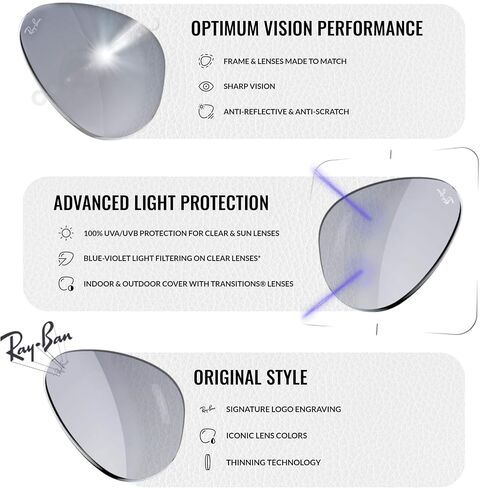 Ray-Ban RB2205 Bill One Square-Round Groud Groud Grade مع حزمة مجموعة النظارات الرسمية in Kuwait
