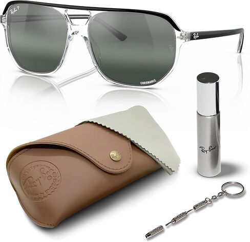 Ray-Ban RB2205 Bill One Square-Round Groud Groud Grade مع حزمة مجموعة النظارات الرسمية in Kuwait