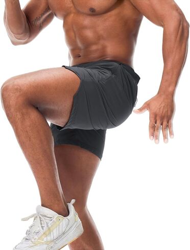 شورت شورت شورتات رياضية للرجال في Surenow Men Rymout شورتات تنس خفيفة الوزن سريعة الجافة مع جيوب سحاب in Kuwait