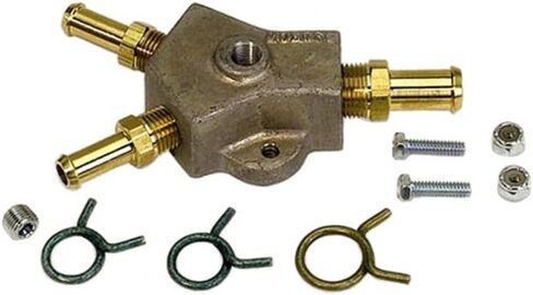 Moroso 65160 Fuel Block Kit, Single 1/2" Inlet, Dual 3/8" Outlets in Saudi Arabia