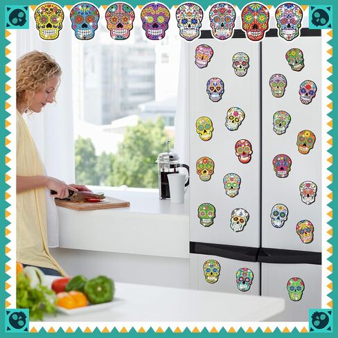 Motipuns 30 Pcs Halloween Pumpkin Diamond Painting Magnets Kits Diamond Art Fridge Magnet Refrigerator Sticker Diamond Painting for Beginners Adults DIY Art Craft Gifts Home Decors in Saudi Arabia