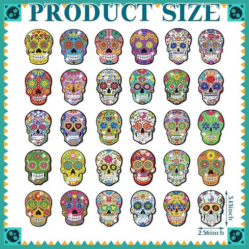 Motipuns 30 Pcs Halloween Pumpkin Diamond Painting Magnets Kits Diamond Art Fridge Magnet Refrigerator Sticker Diamond Painting for Beginners Adults DIY Art Craft Gifts Home Decors in Saudi Arabia