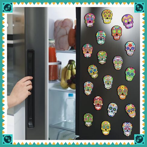 Motipuns 30 Pcs Halloween Pumpkin Diamond Painting Magnets Kits Diamond Art Fridge Magnet Refrigerator Sticker Diamond Painting for Beginners Adults DIY Art Craft Gifts Home Decors in Saudi Arabia