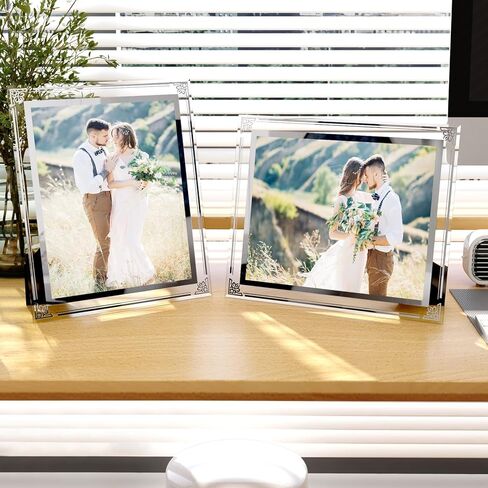 مجموعة إطار الصورة Horlimer 8x10 من 2 ، إطار الصورة الزجاجية 8 × 10 على الطاولة ، أفقيًا أو رأسيًا in Kuwait
