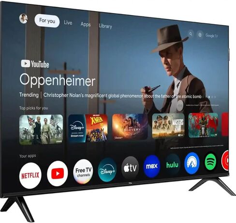 TCL 40-Inch Class S3 1080p LED Smart TV with Google TV (40S350G, 2023 Model), Google Assistant Built-in with Voice Remote, Compatible with Alexa, Streaming FHD Television (Renewed) in Saudi Arabia