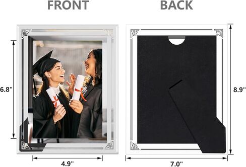 مجموعة إطار الصورة Horlimer 8x10 من 2 ، إطار الصورة الزجاجية 8 × 10 على الطاولة ، أفقيًا أو رأسيًا in Kuwait