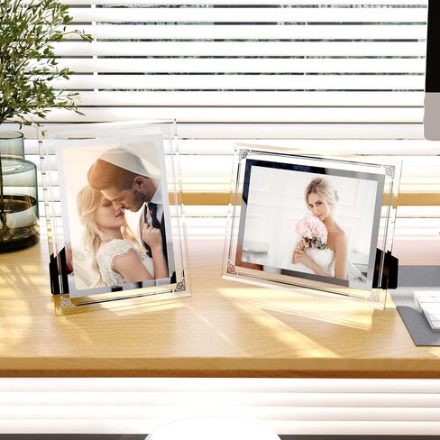 مجموعة إطار الصورة Horlimer 8x10 من 2 ، إطار الصورة الزجاجية 8 × 10 على الطاولة ، أفقيًا أو رأسيًا in Kuwait