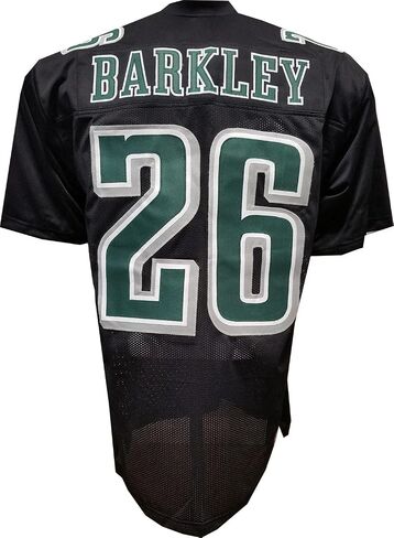 Saquon Barkley Custom Stitched Football Carbon Black Jersey Mens Size Adult Large in Saudi Arabia