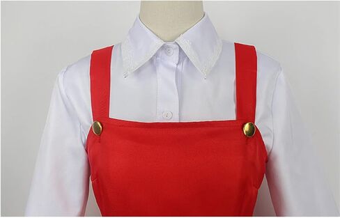Anime Costume Dress Outfit Red Uniform Full Set Halloween With Headdress in Kuwait