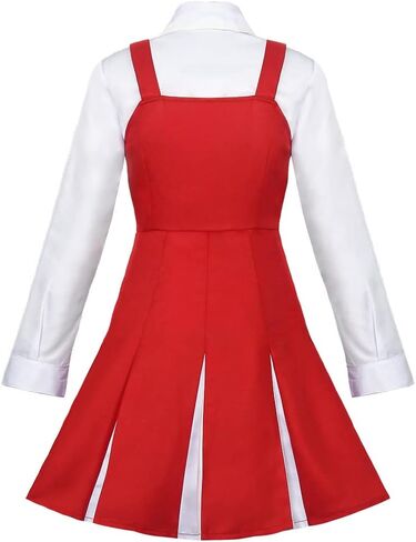 Anime Costume Dress Outfit Red Uniform Full Set Halloween With Headdress in Kuwait