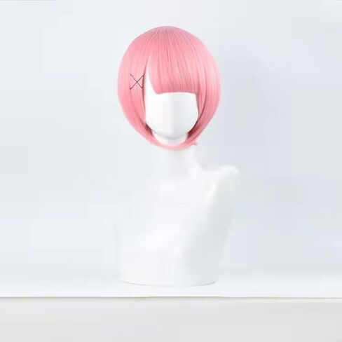 REM RAM RE ZERO COSPLAY COSPLAY COSTUME DUNT OUTFT ، Women Anime Cosplay Lolita Fancy Dress with Wig and Headwear Tets in Kuwait