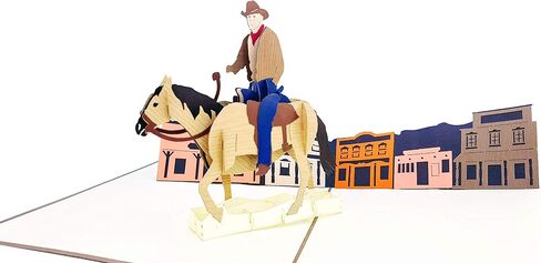 iGifts And Cards Inspirational Wild Horses 3D Pop Up Greeting Card - Majestic, Colt, Pony, Mustang, Stallion, Half-Fold, Happy Birthday, Just Because, New Business Adventure, All Occasion in Saudi Arabia