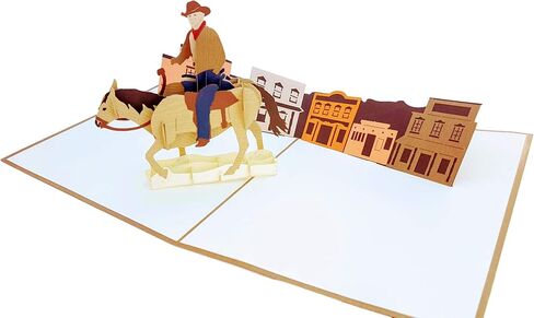 iGifts And Cards Inspirational Wild Horses 3D Pop Up Greeting Card - Majestic, Colt, Pony, Mustang, Stallion, Half-Fold, Happy Birthday, Just Because, New Business Adventure, All Occasion in Saudi Arabia