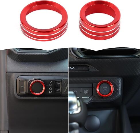 RT-TCZ مقبض المصباح المقبض غطاء الصوت غطاء الصوت تقليم Center Center Console INTORIORS FORD FORD MUSTANG 2024 2025 (RED) in Saudi Arabia