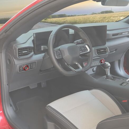 RT-TCZ مقبض المصباح المقبض غطاء الصوت غطاء الصوت تقليم Center Center Console INTORIORS FORD FORD MUSTANG 2024 2025 (RED) in Saudi Arabia