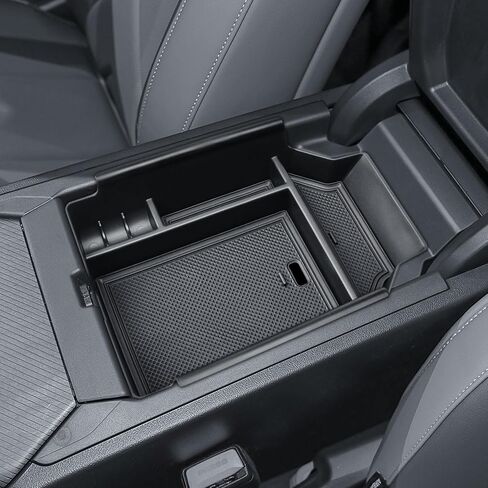 Center Console Organizer Compatible with 2025 BMW X3 Interior Accessories, X3 30 xDrive/ X3 M50 xDrive Middle Armrest Storage Box Secondary Compartment Pallet Insert Tray, Black in Saudi Arabia