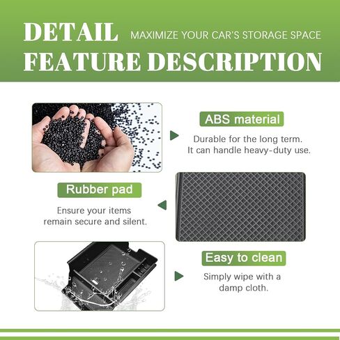 Center Console Organizer Compatible with 2025 BMW X3 Interior Accessories, X3 30 xDrive/ X3 M50 xDrive Middle Armrest Storage Box Secondary Compartment Pallet Insert Tray, Black in Saudi Arabia