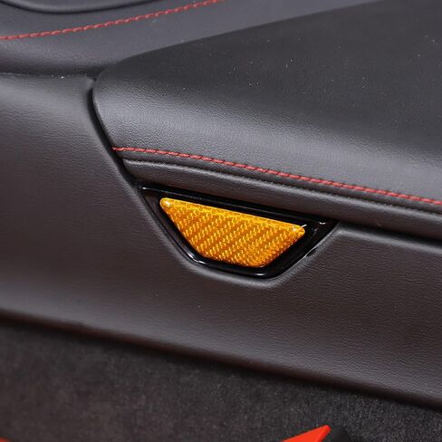 Real Carbon Fiber Car Armrest Storage Box Switch Button Cover Sticker Compatible with Corvette C8 Stingray 2020-2024 Car Accessories, Center Console Switch Trim Cover (Black) in Saudi Arabia