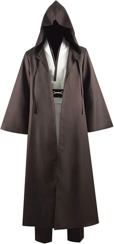 CHAOS MONKEY Men's Knight Costume Tunic Hooded Robe Cloak Halloween Adult Cosplay Cape Outfit in Kuwait
