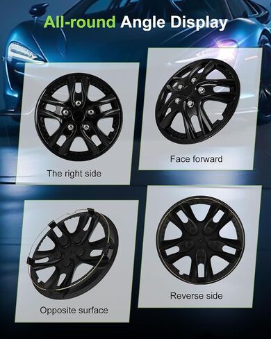 SCTIOO 4pcs Set of 12-Inch Silver Hubcaps can be Easily Installed on Car Truck SUV,Suitable for a Variety of Models,Beautiful and Rust-Proof in Kuwait